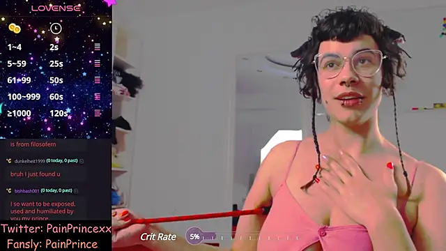 Snapshot of pain_princee chatting on December 7, 12:30 am pain princee online show from December 7, 12:30 am