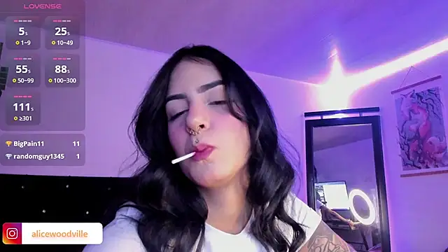 Snapshot of Alice_woodville chatting on January 11, 10:29 pm Alice woodville online show from January 11, 10:29 pm