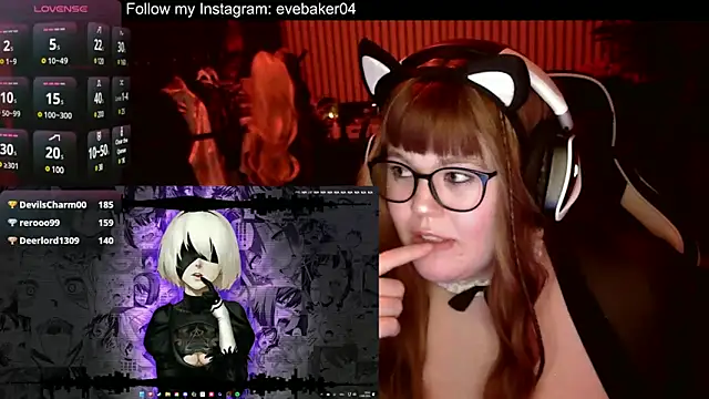 Snapshot of EveBaker04 chatting on March 18, 6:59 pm EveBaker04 online show from March 18, 6:59 pm