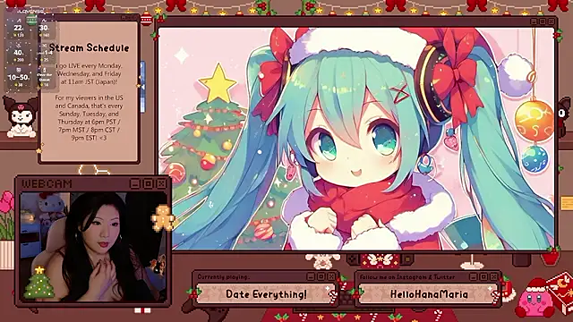 Snapshot of HanaMaria chatting on December 22, 2:19 am HanaMaria online show from December 22, 2:19 am