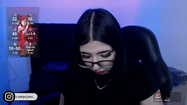 Snapshot of VamppyJane chatting on October 29, 1:19 am VamppyJane online show from October 29, 1:19 am