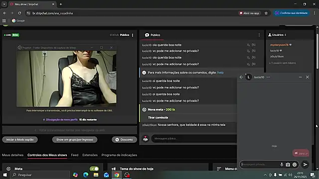 ana rosadinha online show from November 27, 2:13 am