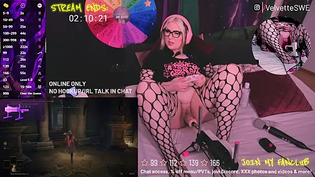Snapshot of VelvetteSWE chatting on June 22, 3:58 am VelvetteSWE online show from June 22, 3:58 am