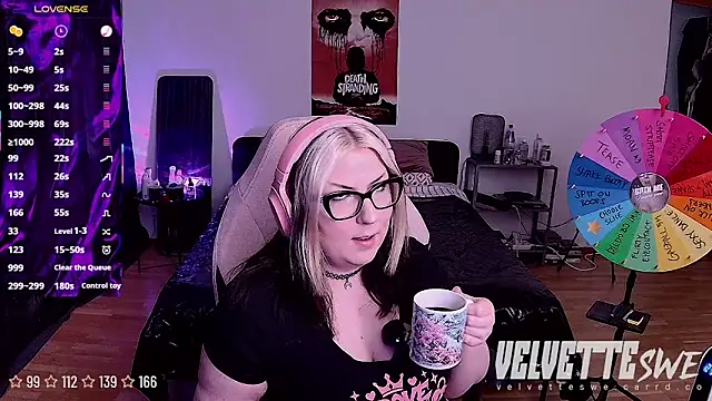 Snapshot of VelvetteSWE chatting on July 2, 5:19 pm VelvetteSWE online show from July 2, 5:19 pm