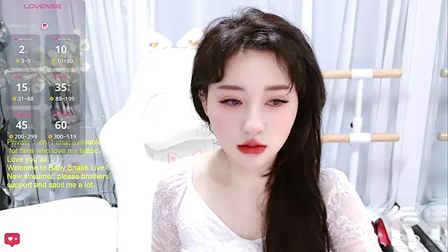 Snapshot of BabySnake chatting on July 29, 2:32 am BabySnake online show from July 29, 2:32 am