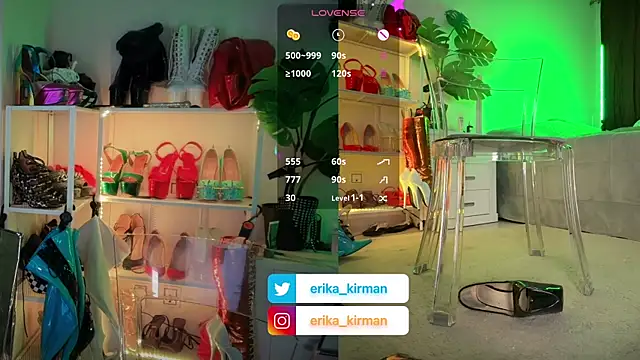 Erika Kirman online show from December 1, 4:45 pm