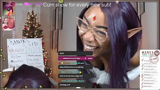 Snapshot of Cheybaaee chatting on December 25, 2:46 am Cheybaaee online show from December 25, 2:46 am