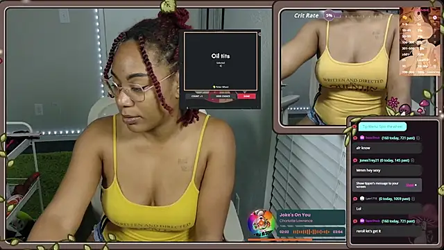 Snapshot of Cheybaaee chatting on October 1, 1:44 am Cheybaaee online show from October 1, 1:44 am