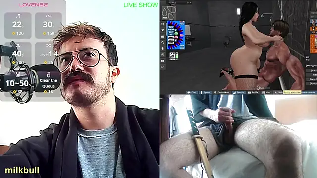 Snapshot of milkbull chatting on May 31, 1:29 pm milkbull online show from May 31, 1:29 pm