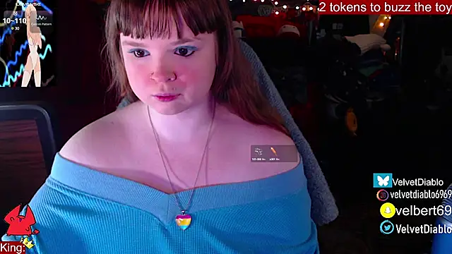Snapshot of VelvetDiablo chatting on January 8, 1:11 am VelvetDiablo online show from January 8, 1:11 am