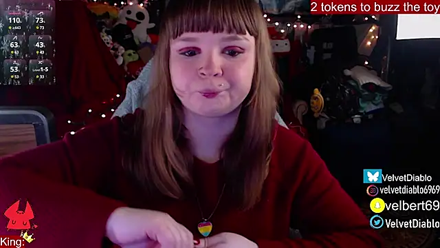Snapshot of VelvetDiablo chatting on January 15, 12:51 am VelvetDiablo online show from January 15, 12:51 am