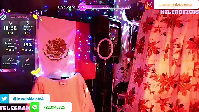 LaInsaciableIntensa online show from February 7, 1:20 am