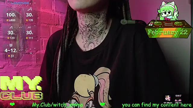 Witch Emma online show from February 22, 7:40 am