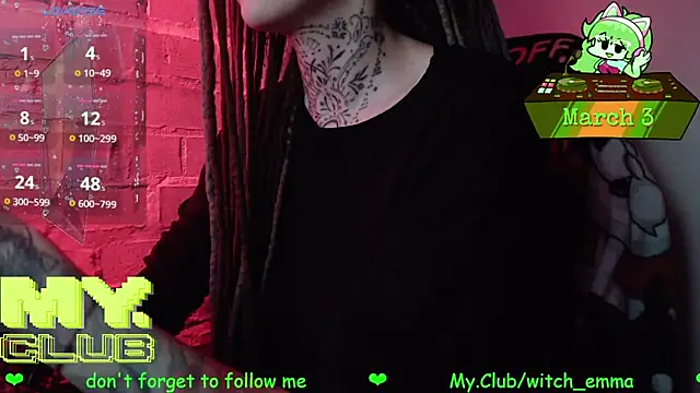 Witch Emma online show from March 3, 8:20 am