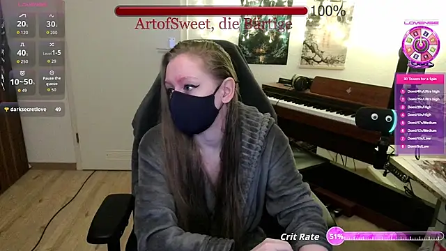 Snapshot of ArtofSweet chatting on June 19, 8:45 pm ArtofSweet online show from June 19, 8:45 pm