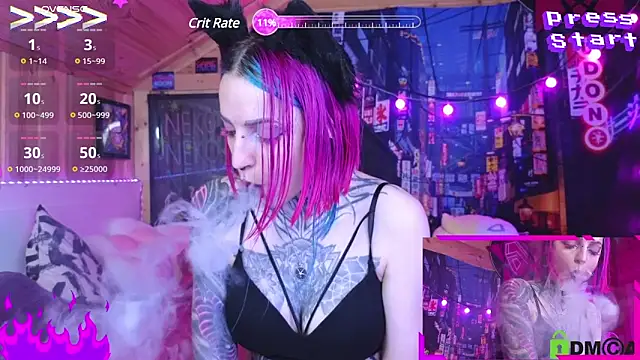 Snapshot of NekoCyber chatting on December 2, 8:09 am NekoCyber online show from December 2, 8:09 am