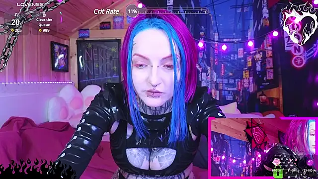 Snapshot of NekoCyber chatting on January 9, 9:26 pm NekoCyber online show from January 9, 9:26 pm