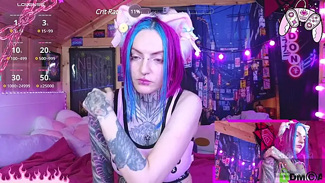 Snapshot of NekoCyber chatting on January 30, 8:22 am NekoCyber online show from January 30, 8:22 am