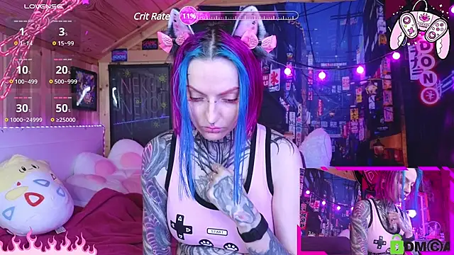 Snapshot of NekoCyber chatting on March 5, 5:18 am NekoCyber online show from March 5, 5:18 am