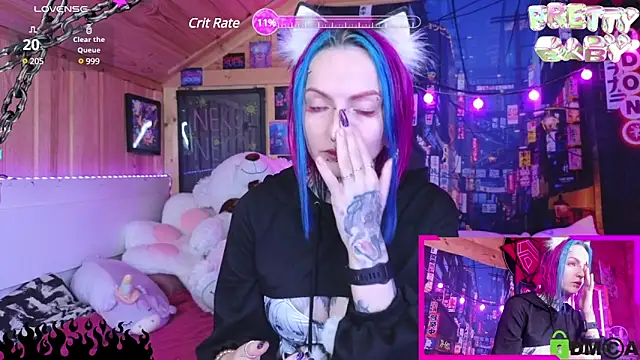 Snapshot of NekoCyber chatting on March 7, 5:40 am NekoCyber online show from March 7, 5:40 am