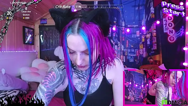 Snapshot of NekoCyber chatting on March 12, 8:08 am NekoCyber online show from March 12, 8:08 am