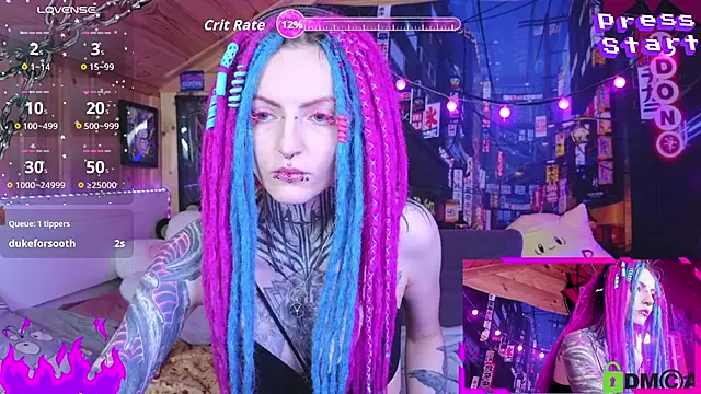 Snapshot of NekoCyber chatting on October 4, 4:54 am NekoCyber online show from October 4, 4:54 am